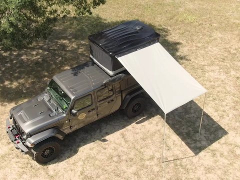 Store lateral James Baroud 170x240 gamme Frontier pour tente de toit Odyssey